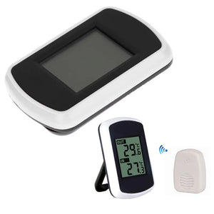433MHz LCD Digital Wireless Ambient Weather Station Indoor Outdoor Temperature Thermometer Humidity Sensor Display Temperature - Remote Practice Managers