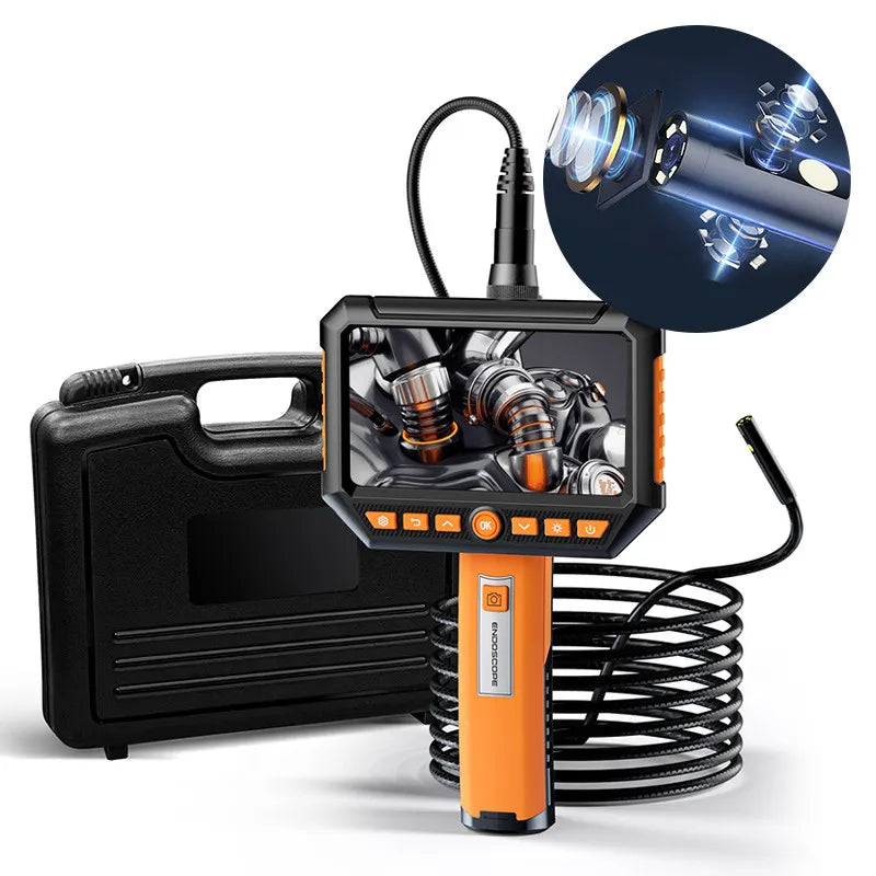 1080P 8mm Triple & Dual Lens Handheld Endoscope Camera with 5 "IPS LCD WiFi Inspection Camera For Car Sewer Inspection With Case