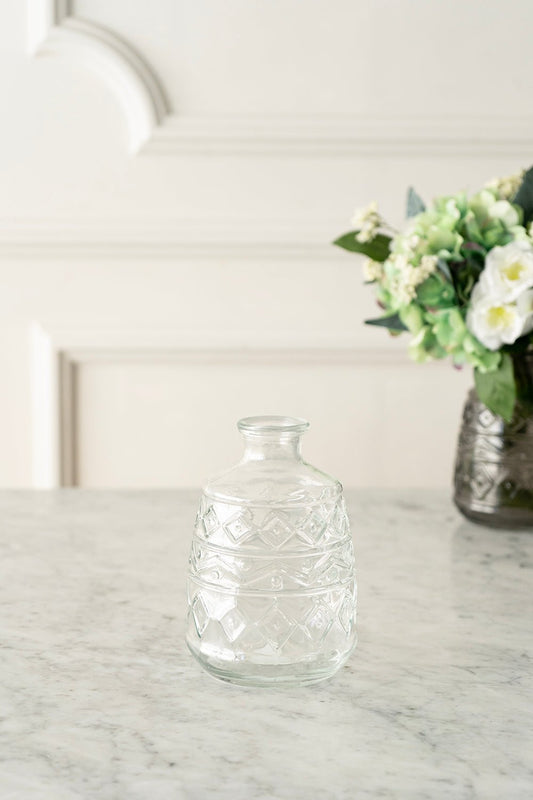 Florero De Cristal Con Detalles Geométricos - Cristina Oria