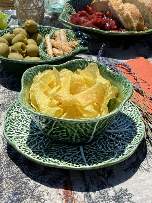 Cuenco Cerámica Con Plato Hoja De Col - Cristina Oria