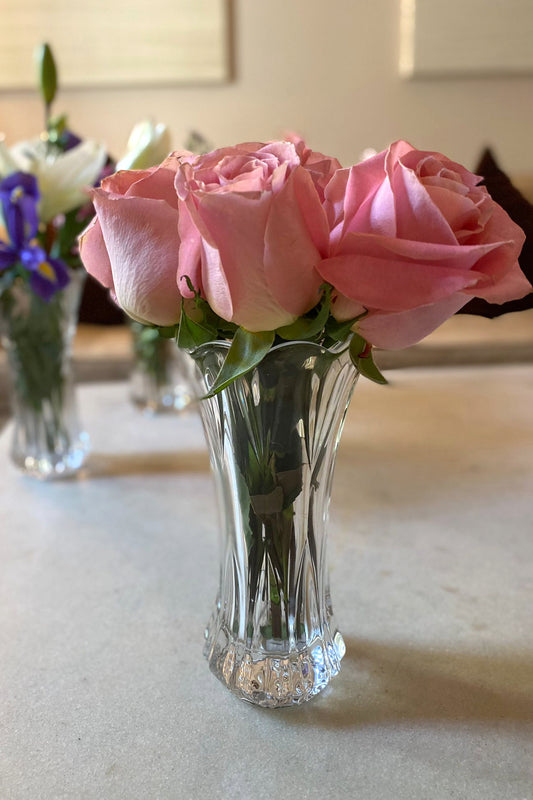 florero de cristal diseño flores tulipan cristina oria