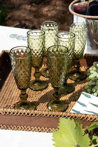 Set 6 Vasos Cristal Transparente Rombos – Cristina Oria