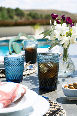 Vaso Cristal Tallado Para Agua Cristina Oria