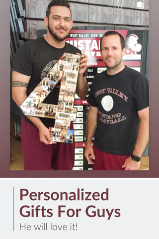 Personalized Gifts for Guys, Custom Photo Collage Numbers