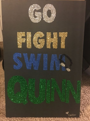 Go Fight Swim Senior Poster Ideas