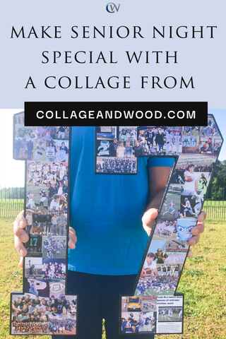 Make senior night special with a collage from collageandwood.com