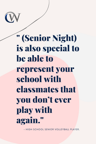 Why senior night is special in her words