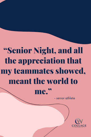 senior night appreciation from a senior athlete
