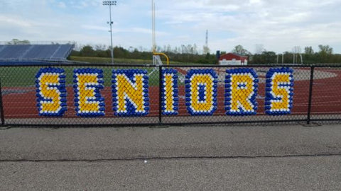 Your Search Senior Night Field Decor - Decorations with cups, curated by collageandwood.com Source: Pinterest