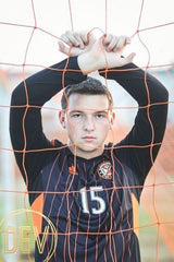 Soccer player senior portrait, curated by collageandwood.com