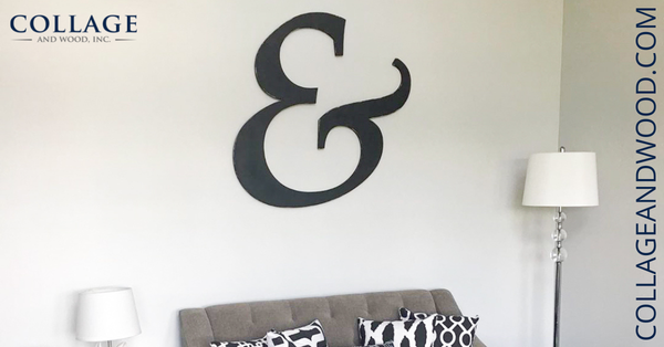 wooden ampersand for wall