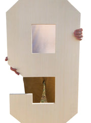 Giant Wooden Number from Collageandwood.com to create your own collage keepsake for sports Senior Night.