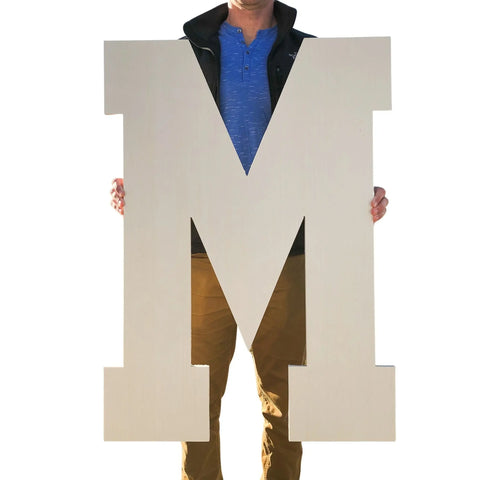 Oversized letters like this Huge letter M