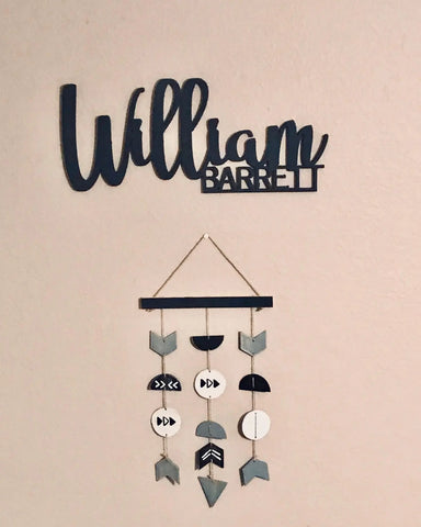 letter design decorative object like custom name wall hangings are made here at CollageandWood!