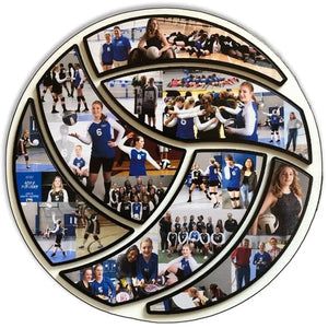 Bespoke Senior Volleyball Collage Gift. 15 Inches.