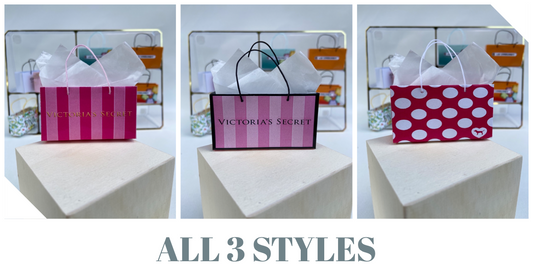SET OF 5 Miniature Shopping Bags for Fashion Dolls