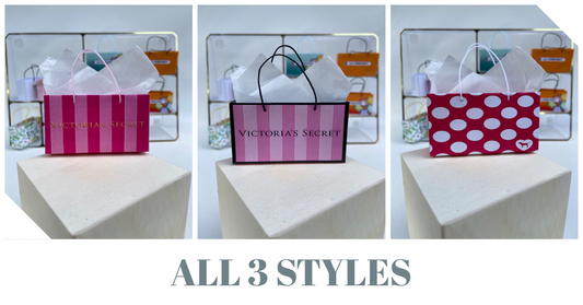 MINIATURE LV GREEN SHOPPING BAGS FOR FASHION DOLLS