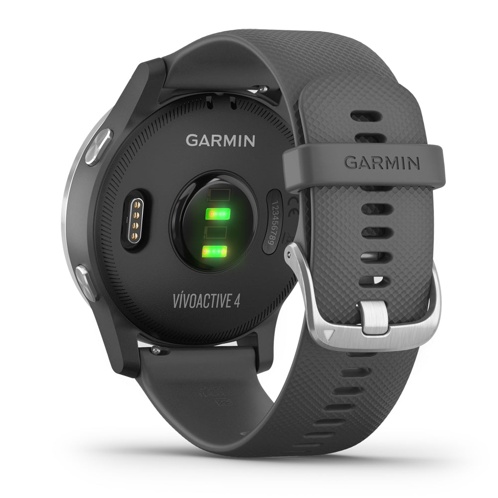Garmin Vivoactive 4 Shadow Gray with Silver Hardware Smart Watch ...