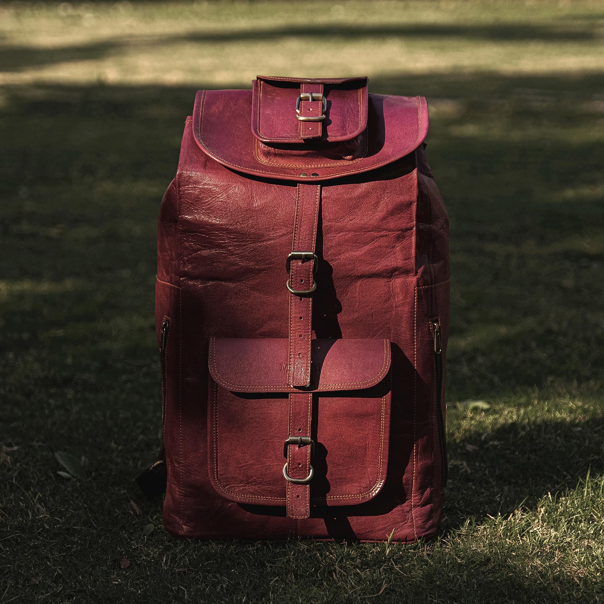 Stanford Leather Outdoor Hiking Travel Backpack – MaheTri LLC