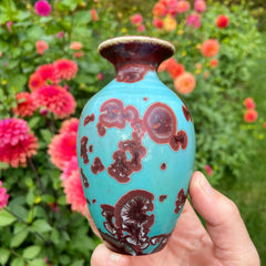 Lindsey Epstein Ruby and Green Mini Vase