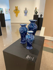 Atlantic Storm Blue Vases by Lindsey Epstein