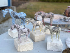 Horsehair Raku Horses