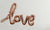 brown steel letter Love balloon