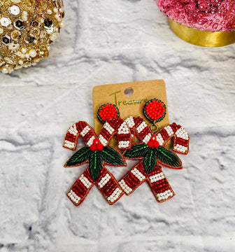 Minty Christmas Earrings