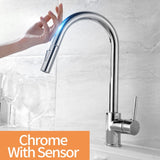 Pull Out Black Sensor Kitchen Faucets