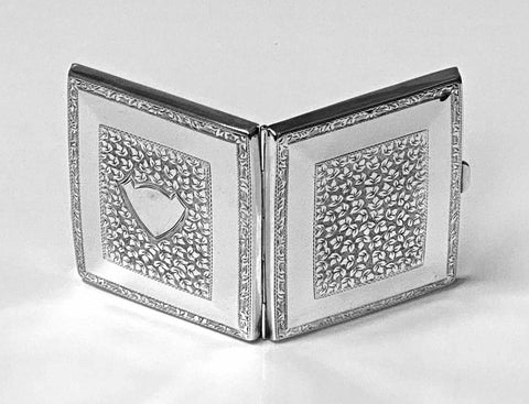 Case IN Cigarette Box Solid Silver Enamel Hermès Paris Art Deco 20th