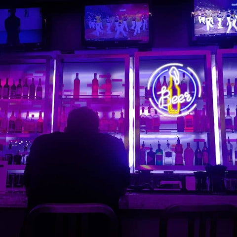 neon bar style vintage US