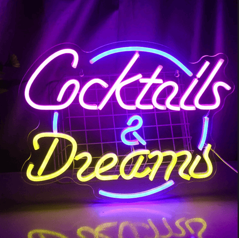 Neon bar a cocktails