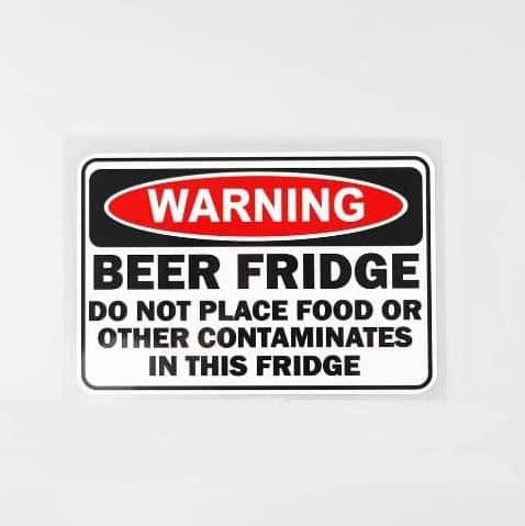 Sticker bar a biere frigo