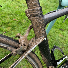 mud splattered road bike