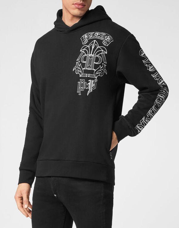 Philipp Plein Crystal Skull pullover hoodie - Black