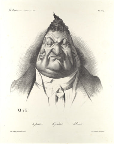 Caricature d'Honoré Daumier Le passé Le présent L’avenir représentant Louis Philippe