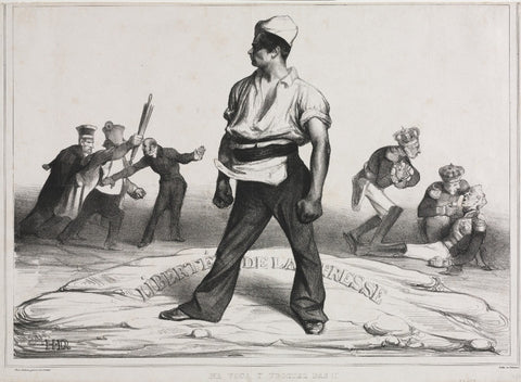 Caricature d'Honoré Daumier Ne vous y frottez pas