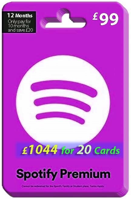 how to use spotify premium gift card
