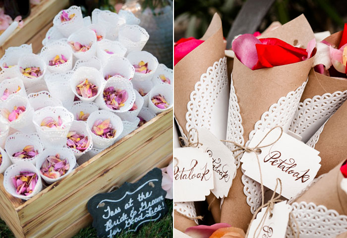 Conos cucuruchos para boda pétalos arroz confetti – Mis Detalles de Boda