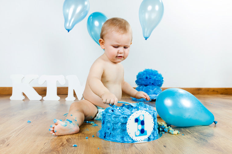 Fotografía de bebés, primer año, sesión de fotos smash cake