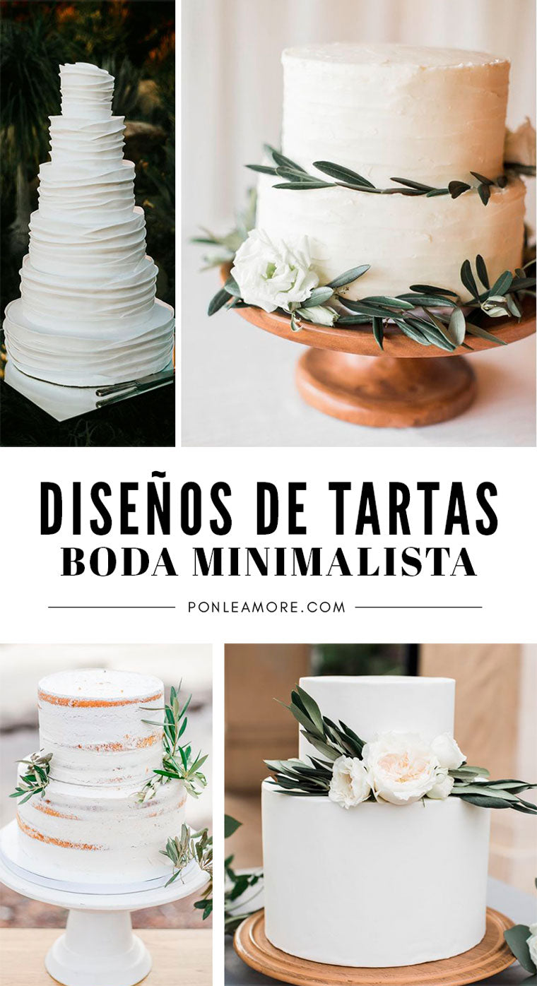 pasteles boda minimalista