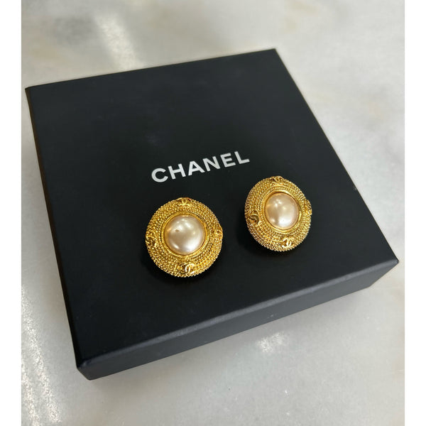 CHANEL - Vintage CC Clip-On Earrings – Open Vault - Designer Consigners