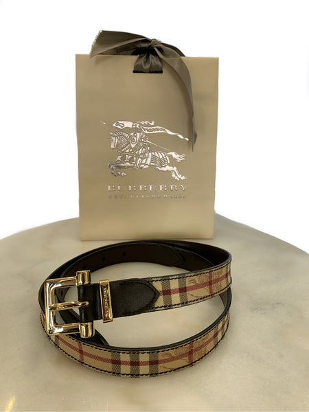 BURBERRY - Leather Belt – Open Vault - Designer Consigners