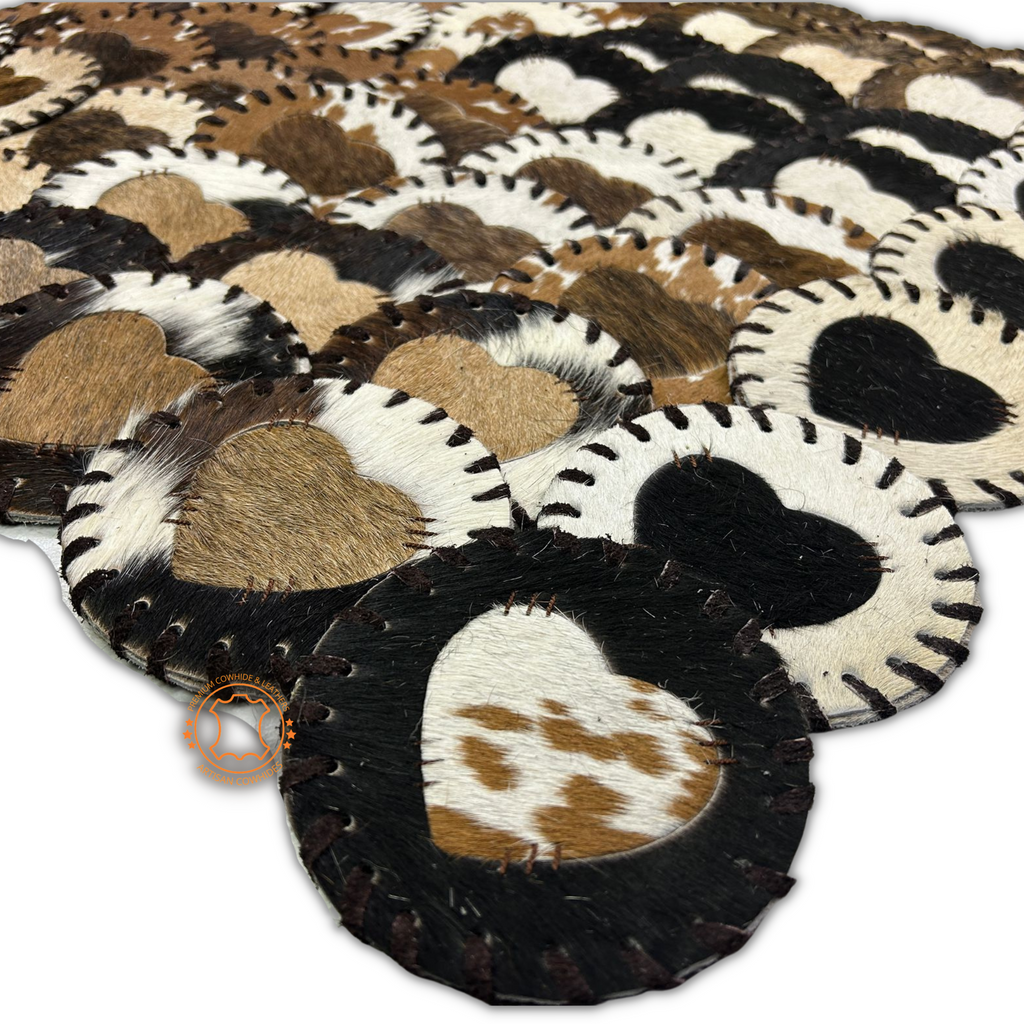 Cowhide Coaster Longhorn Assorted - Size (4 Inches or 10 CM) - Genuine –  Artisan Cowhides