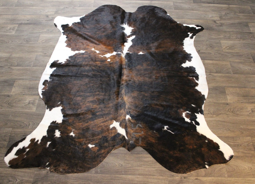 Premium Tricolor Cowhide Rug Size 6.10 FT x 7.3 FT — Luxury Cowhides