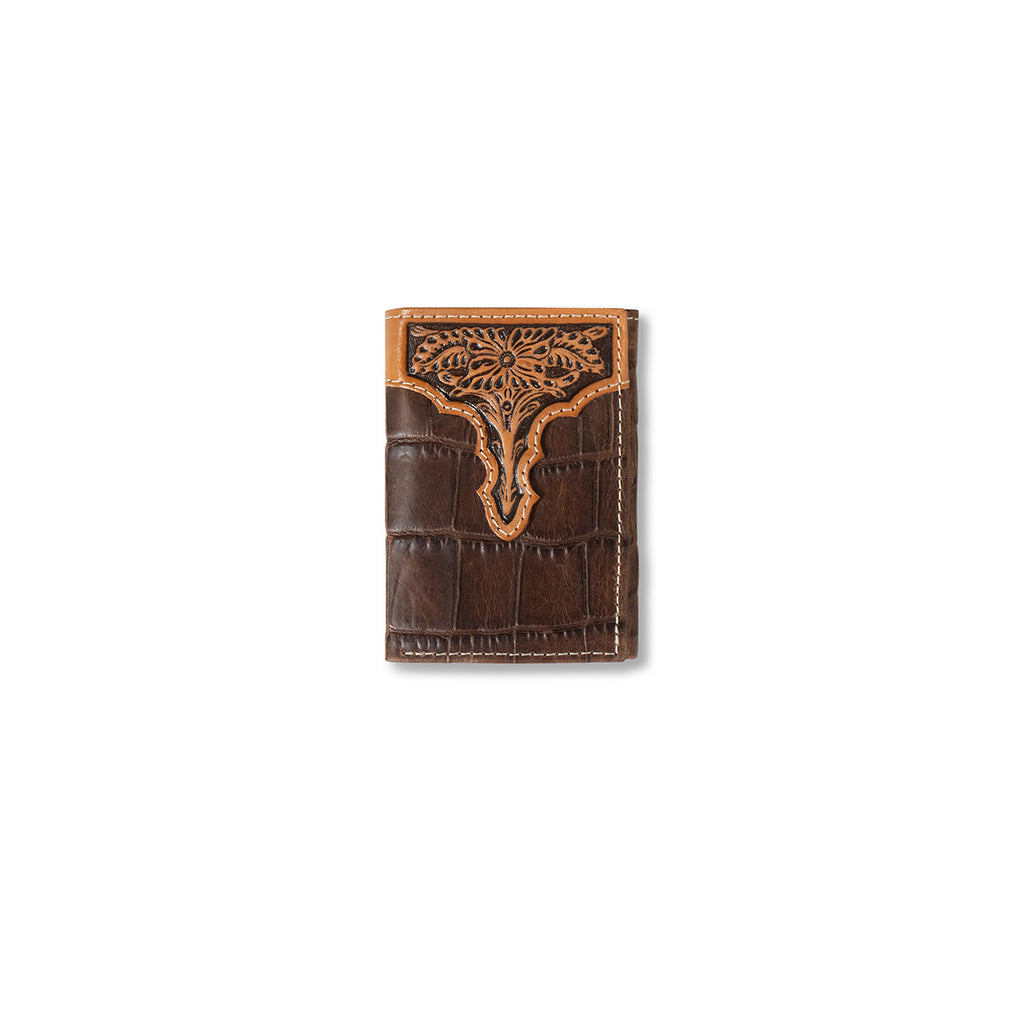 Ariat Mens Dark Chocolate Bi-Fold Wallet