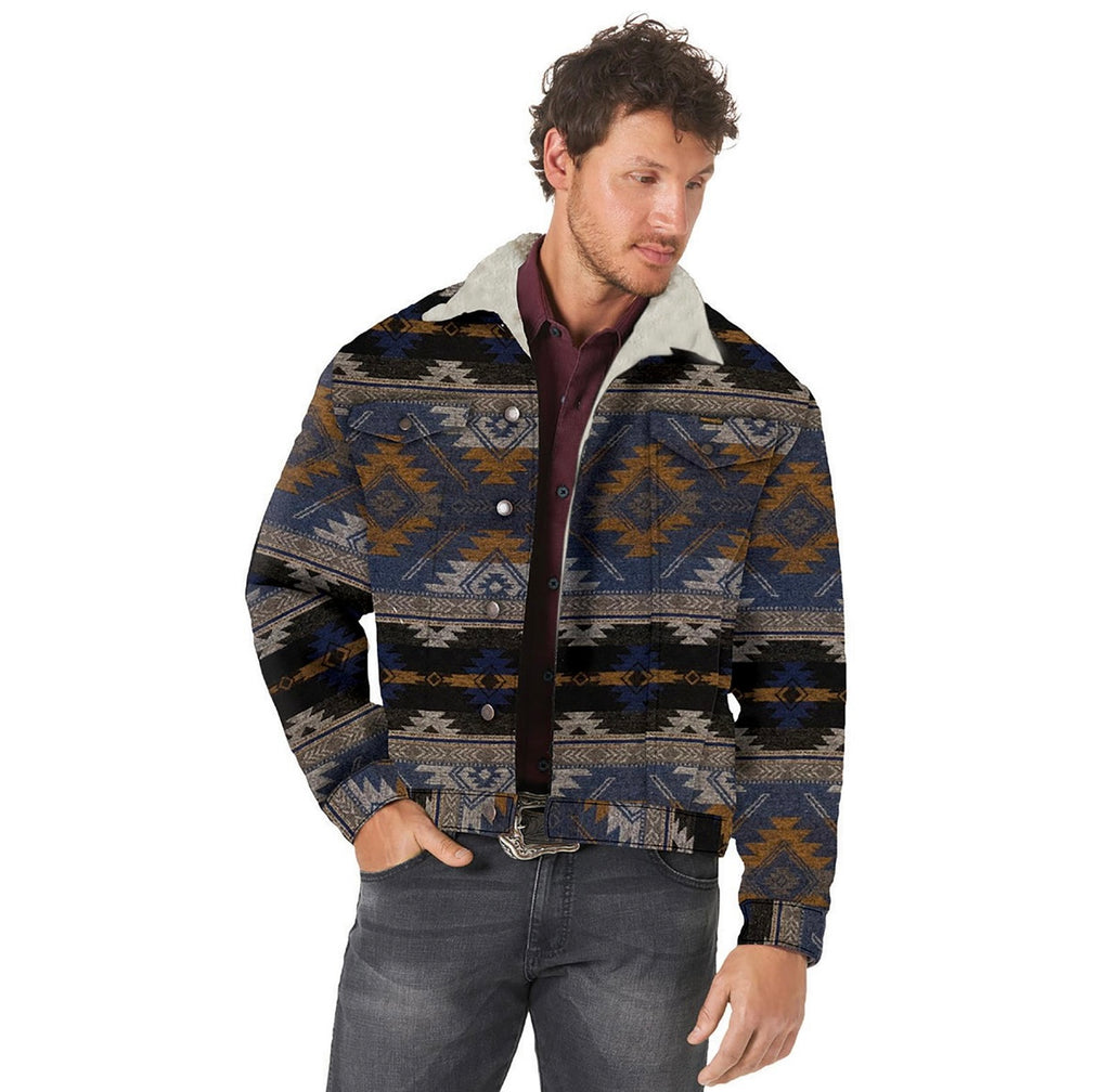 Jacquard Blue Depth Mens Wrangler Jacket – Little Buffalo Creek Co.