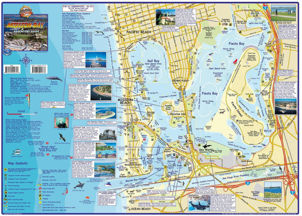 Mission Bay Guide Map Frankos Maps