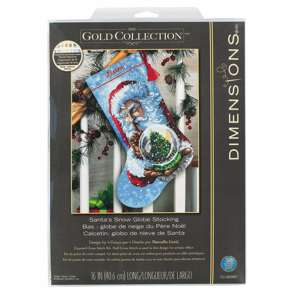 Dimensions Counted Cross Stitch Kit - Santa's Arrival Stocking