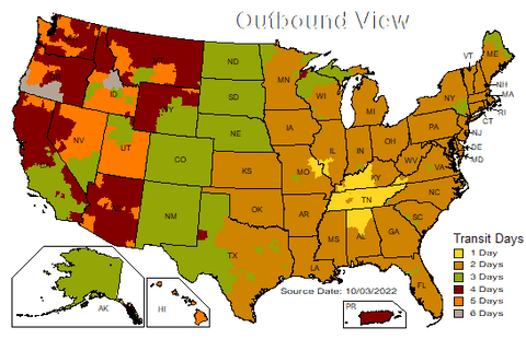 shipping map